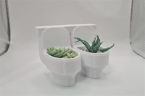 Mini Toilet Bowl Planter 3d Printed Plant Not Included Etsy