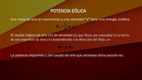 Potencia E Lica Disponible De Un Aerogenerador Ppt