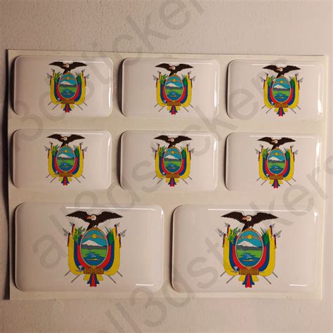 Pegatinas Ecuador Escudo De Armas Relieve D Adhesivos Resina