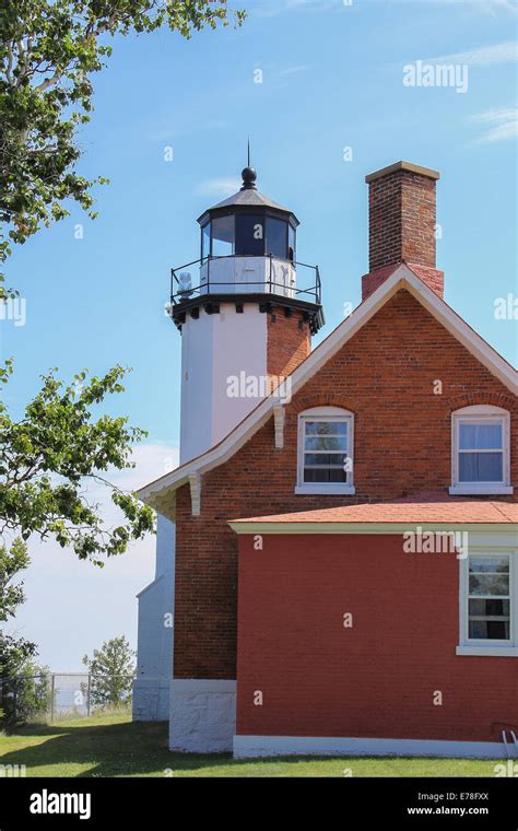 Eagle Harbor Lighthouse On Lake Superior In Michigans Upper Peninsula