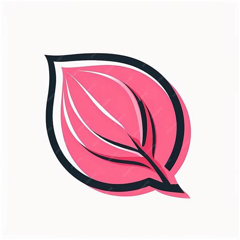 Premium Vector Abstract Leaf Icon Pink Color Logo Design Vector