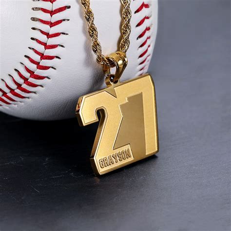 Personalized Sports Number Necklace Stainless Steel Getnamenecklace