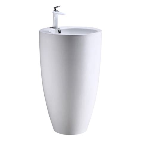 Wholesale Ceramic Sink Free Standing Basin Diamond Shape One Piece