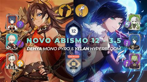 Dehya Mono Pyro Yelan Hyperbloom Novo Abismo 12 Da 3 5 New Spyral