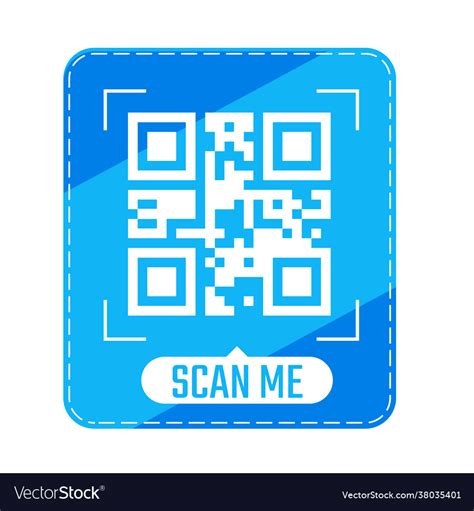 Scan Me Template Sign Qr Code For Smartphone Vector Image