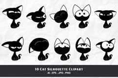 Cat Silhouette Clipart Vol Variations