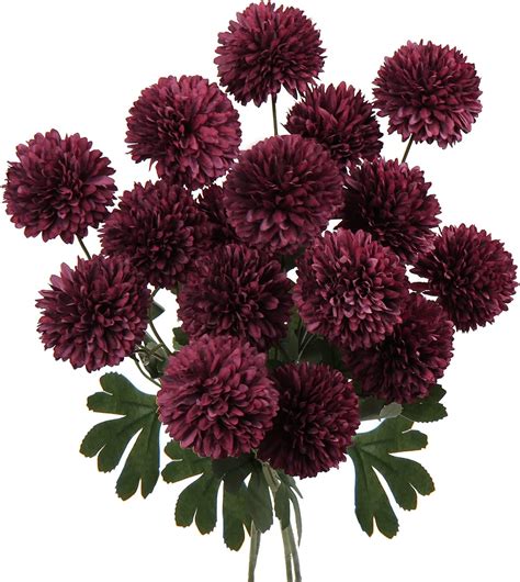 Amazon Dilatata Inch Tall Chrysanthemum Fake Mums Flowers For