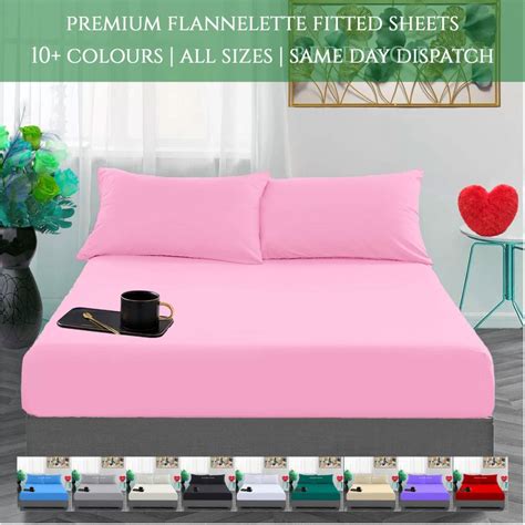 Flannelette Fitted Sheets Brushed Cotton