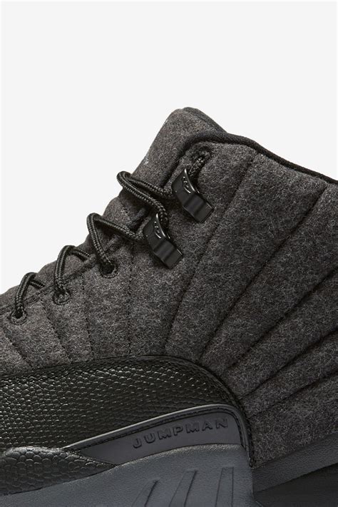 Air Jordan 12 Retro Wool Dark Grey And Black Release Date Nike⁠ Snkrs