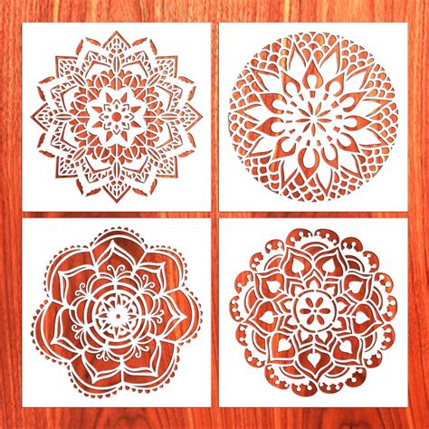 Buy Pcs Extra Large Pattern Mandala Stencils Reusable Mandala Dot