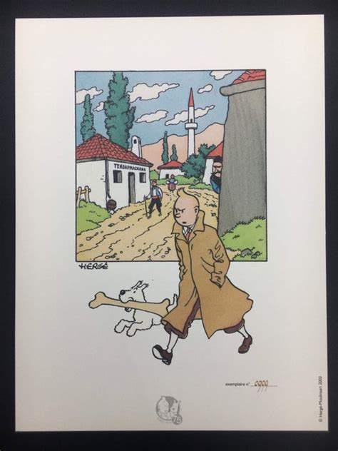 Tintin Lithographie Moulinsart 75 Ans De Tintin Le Catawiki