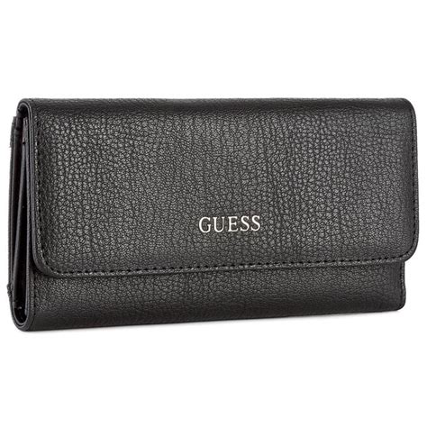 Duży Portfel Damski Guess Kinley VN Slg SWVN67 78660 Czarny eobuwie