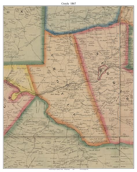 Croyle Township Pennsylvania 1867 Old Town Map Custom Print Cambria