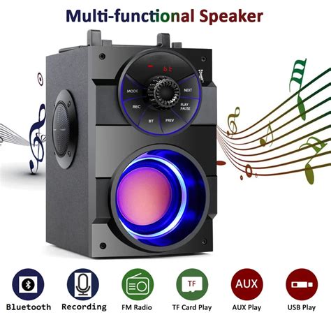 Altavoz Bluetooth Port Til De Gran Potencia Subwoofer Est Reo