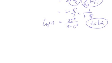 Solved Find The Moment Generating Function Of The Discrete Random Variable X Which Has The