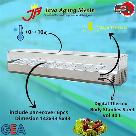 Jual STAINLESS STEEL COUNTER TOP SALAD CASE GEA STC 142 STC 142