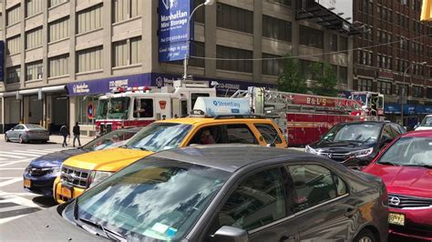 Fdny Engine 24 Fdny Tiller 5 And Fdny Battalion 2 Chief Responding To A