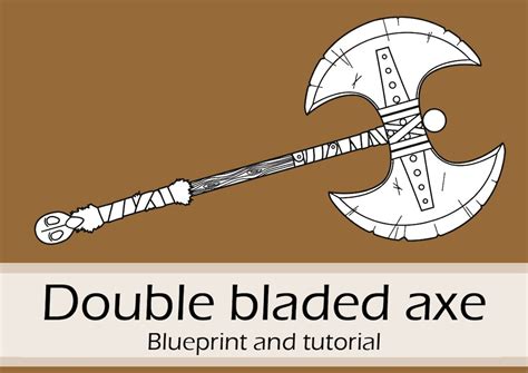 Big Double Bladed Astrid Viking Axe Blueprint and Tutorial by Pretzl ...