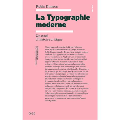 La Typographie Moderne Un Essai D Histoire Critique Boutique Du