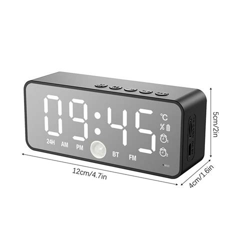 Led Mirror Alarm Clock Digital Snooze Table Clock Grandado