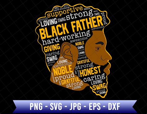 Black Father Svg Black Dad Svg Afro King Father Svg Father S Day Svg