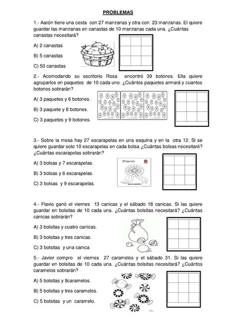 Fichas De Problemas De Matematicas O Primaria Para Imprimir Images