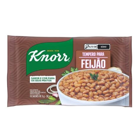 Tempero Pó para Feijão Knorr Pacote 50g 10 Unidades Sonda