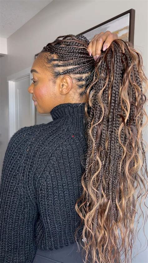 Boho Braids Braids With Curls Goddess Braids Hairstyles Human