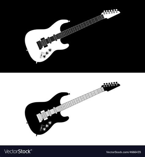 Black And White Electric Guitar