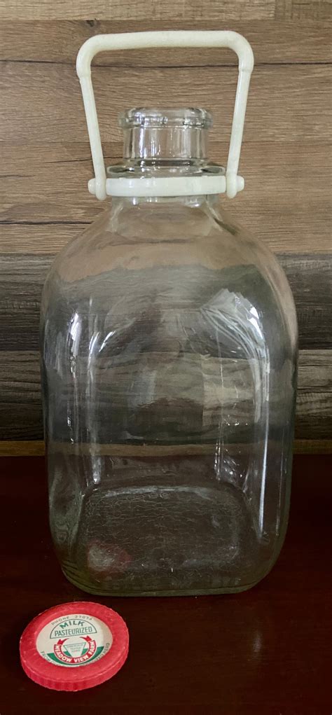 Vintage Glass Milk Jugone Gallon Milk Bottle1960s Farmhouse Etsy