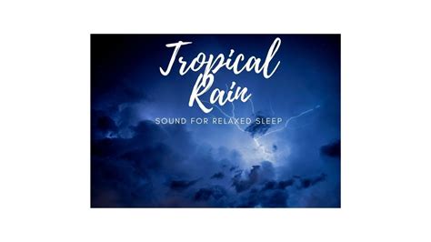 Sound Of Rain And Thunder Soothing Sound For Relaxed Sleep Tropical