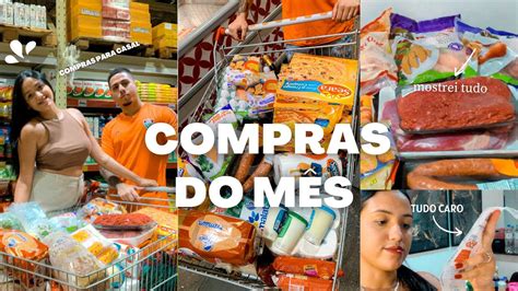 COMPRAS DO MÊS NO MERCADO ATACADISTA PARA CASAL quanto gastei YouTube