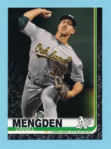 DANIEL MENGDEN 2019 TOPPS SERIES 2 BLACK PARALLEL 28 67 ATHLETICS 553