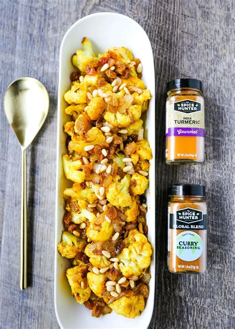 Spicy Turmeric Roasted Cauliflower - Kitchenloose