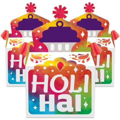 Big Dot Of Happiness Holi Hai Treat Box Party Favors Festival Of Colors