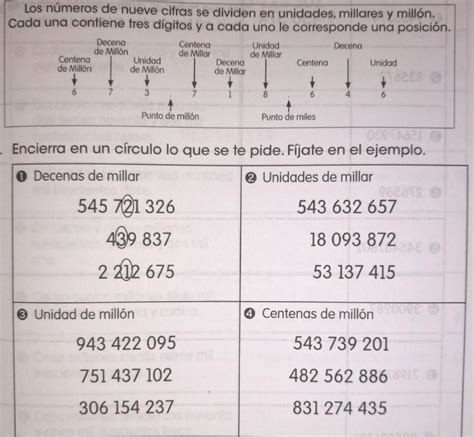 1 Encierra En Un Circulo Lo Que Se Te Pide Fijate En Ejemplo A Decenas