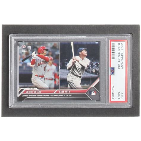 Shohei Ohtani Babe Ruth 2023 Topps Now 143 PSA 9 Pristine Auction