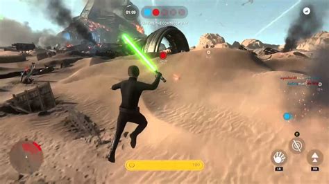 Star Wars Battlefront Luke Skywalker Gameplay Youtube