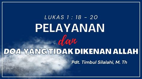 Ibadah Doa Penyembahan 15 September 2023 Pdt Timbul Silalahi M Th