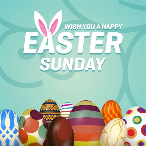 Premium Vector Wish You A Happy Easter Sunday Vector Design