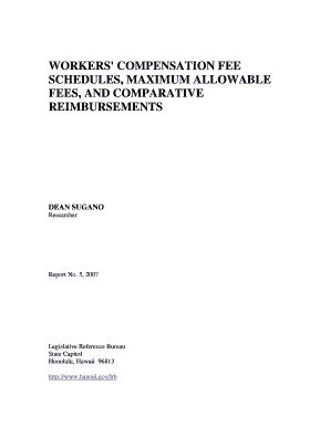 Fillable Online State Hi Workers Compensation Fee Schedules Maximum