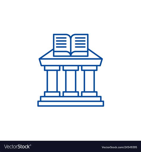 Ministry of education line icon concept Royalty Free Vector