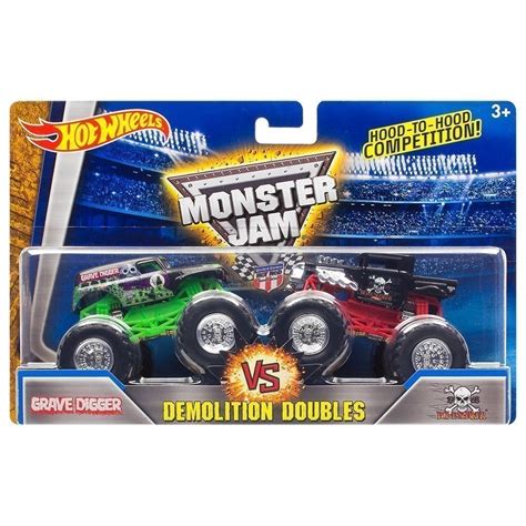 Hot Wheels Monster Jam Demolition Doubles Grave Digger Vs Bone Shaker Online Toys Australia