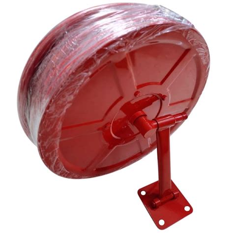 Red Compact Type Hose Reel Drum For Fire Safety Packaging Type Box