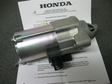 Genuine Honda Starter Motor Assembly Pn Rx A Rm Reman Ebay