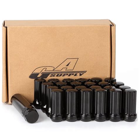 Gasupply X Lug Nuts Black Closed End Acorn Spline Tuner Lug Nuts