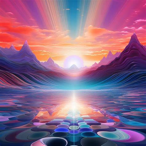 Premium Ai Image Horizon S Hymn A Vibrant And Surreal Digital Artwork