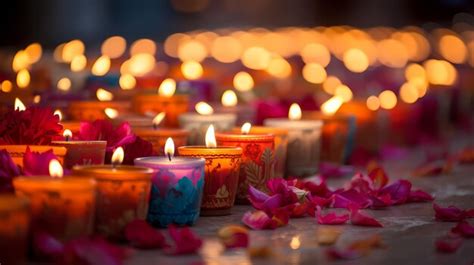 Premium AI Image | Diwali candles