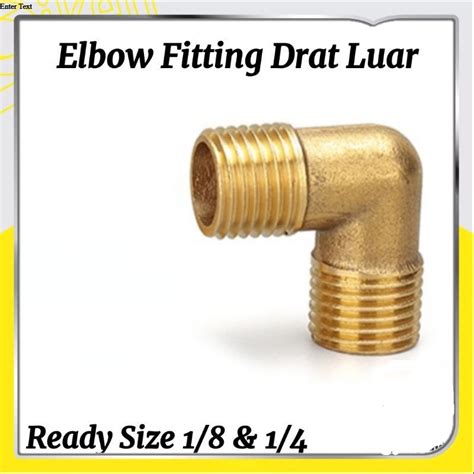 Jual FITTING PIPA KOMPRESOR KNEE DRAT LUAR ELBOW PIPA FULL KUNINGAN