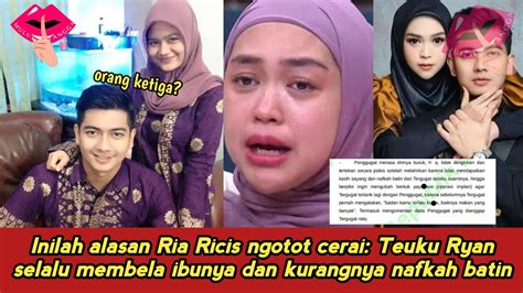 Inilah Alasan Ria Ricis Ngotot Cerai Teuku Ryan Selalu Membela Ibunya